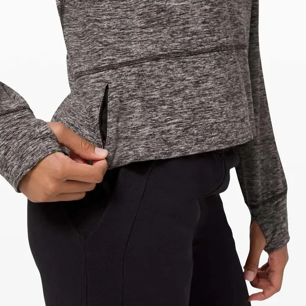 Lululemon Ready to Rulu Fleece Pullover heathered black - Image 3