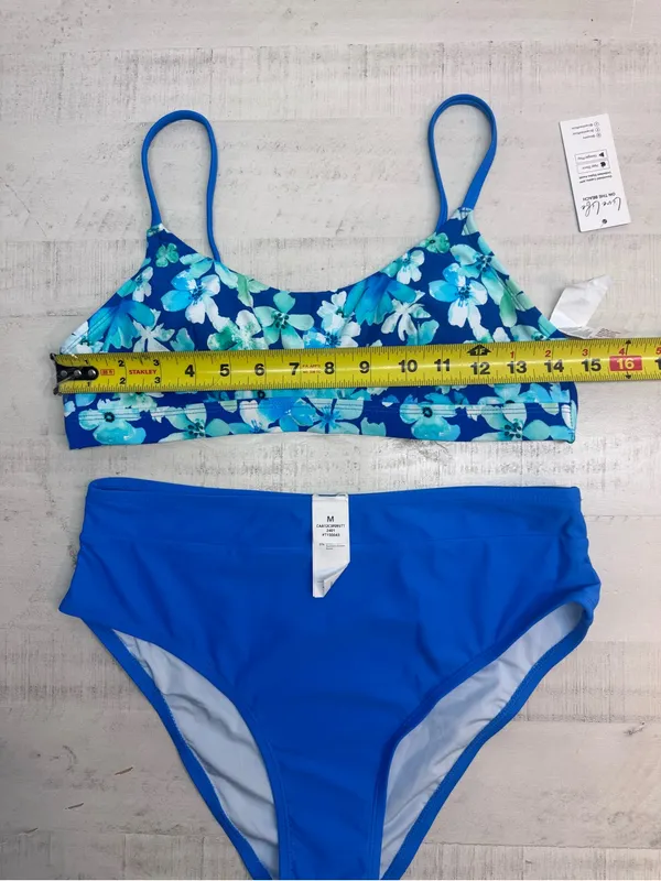 Cupshe Blue Floral Two-Piece Swim Set nwt size medium - Image 3
