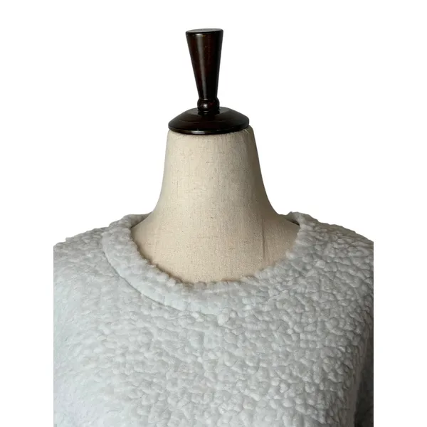 Lululemon Wool Whenever Crew Women 4 Gray‎ Vapor Sherpa Fleece Pullover Gorpcore - Image 3