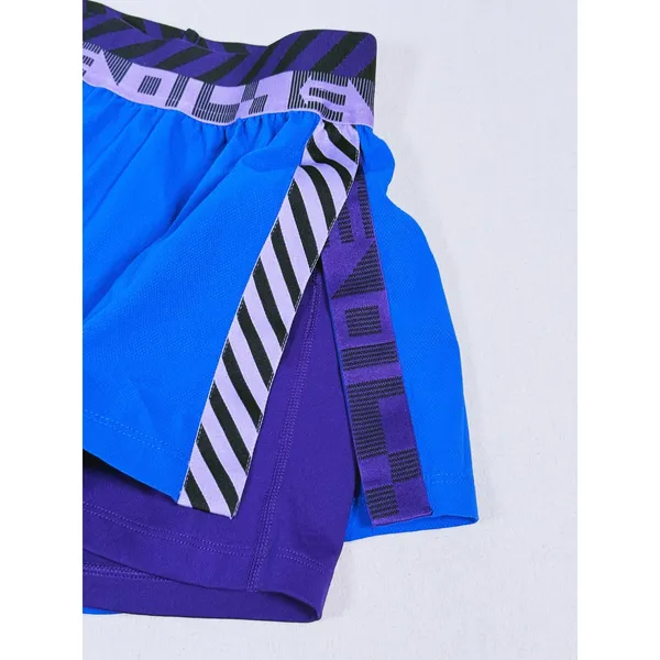 Lacoste Womens Sport Shorts Built In Liner Size Small Blue Purple Run Gym Active - Image 14