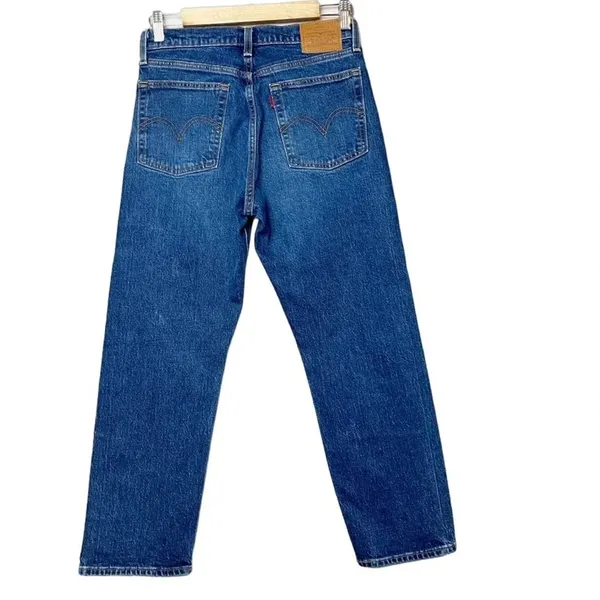 Levi’s Women's Size 26 Wedgie Straight Button Fly Jeans Blue Denim Pants - Image 4