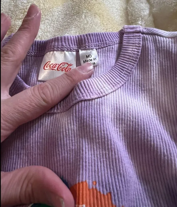 Coca-Cola Fanta Purple Tie Dye Razor Cropped Tank - Image 3