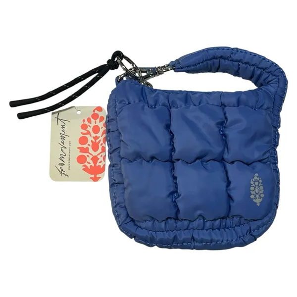 Free People Movement Quilted Micro Pouch Wristlet Bag Blueberry Logo Puffer - Image 6
