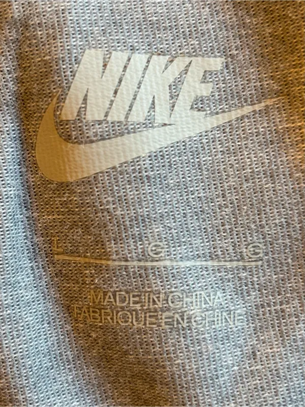 Nike Just Do It Gray Striped Cropped Leggings Size Large - Image 3