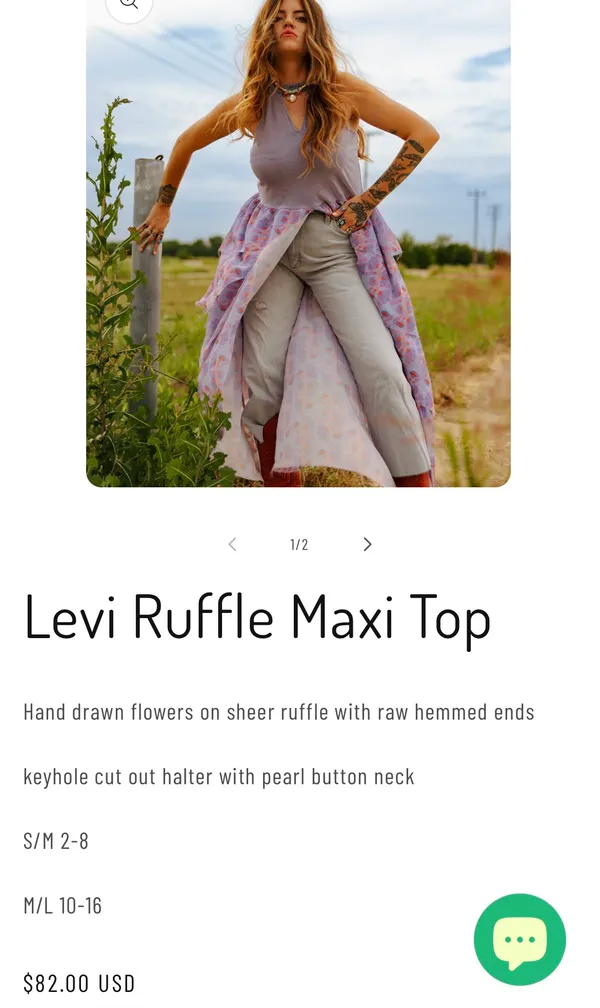 Lady the Brand Purple Levi Ruffle Maxi Top - Image 3