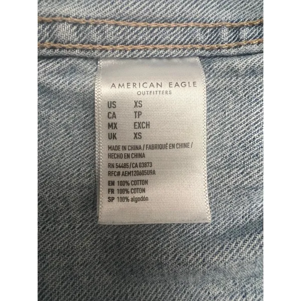 American Eagle Cropped Jean Jacket‎ Sz XS100% cotton - Image 6