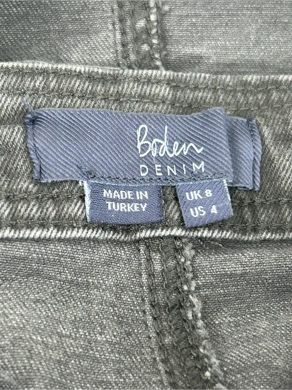 Boden Easy Overall Dress Washed Black Denim Size 4 - Image 10