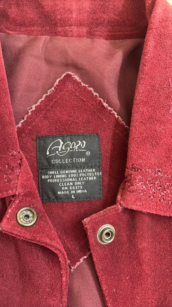 Agapo maroon leather vest - Image 3