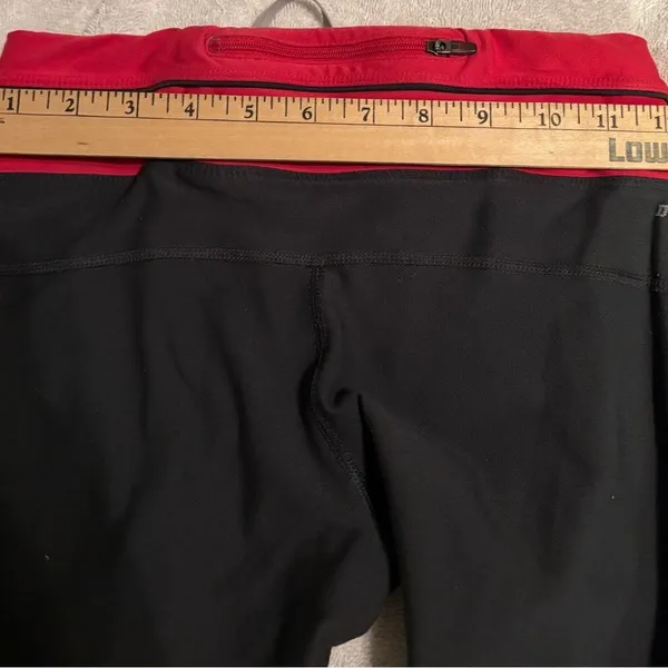 Nike Dri-FIT Cropped Capri Leggings Black Pink Reflective Running Yoga Size S - Image 2