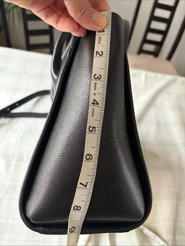 Furla Black Leather Top-Handle Satchel with Gold Hardware - Image 11