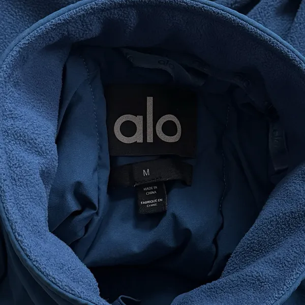 Aloha Island ALO Yoga Polar Fleece‎ Cropped Wintry Mix Jacket in Eclipse Blue Cozy Athletic M - Image 7