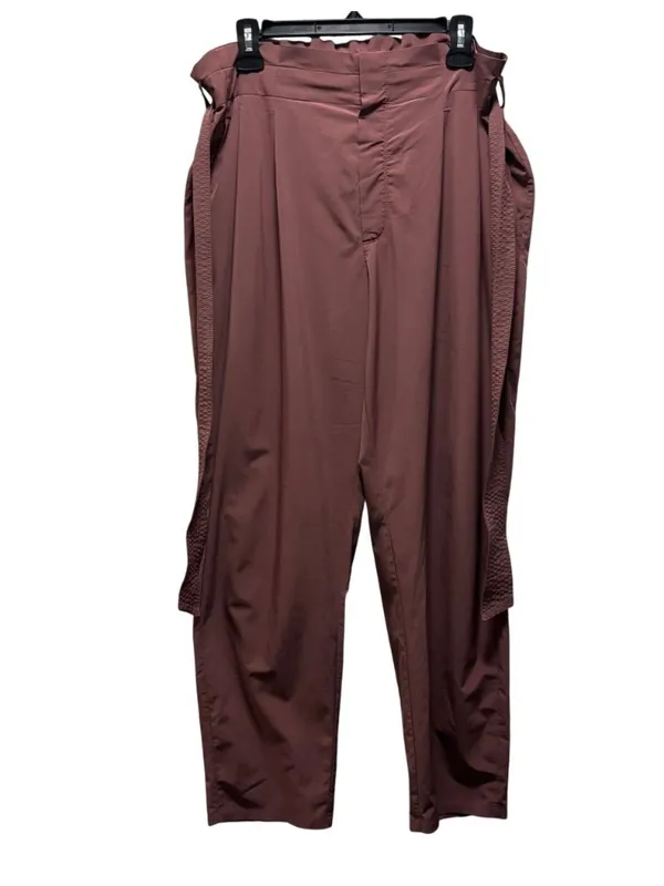 Athleta Skyline Pant II Brown High-Rise Ankle Tie Wais Size 14 - Image 4