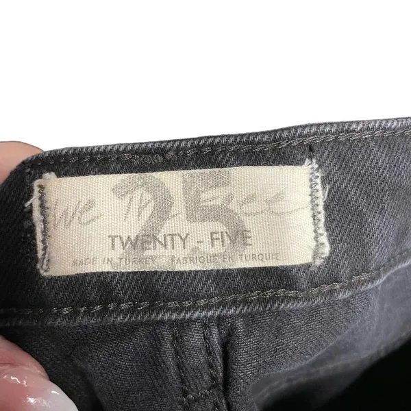 Free People We The Free Dakota Straight Leg Jeans Black Denim Size‎ 25 - Image 7