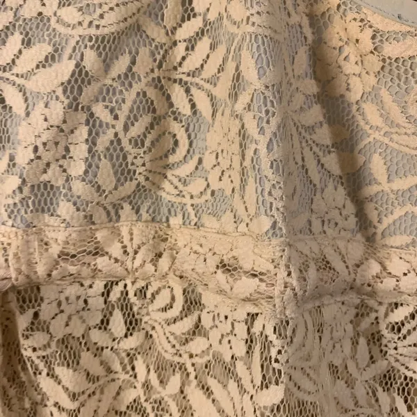 Sheer Floral Button Down Sweet n Flirty Tank Blue Size 12 - Image 6