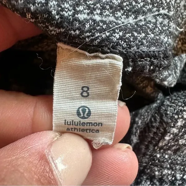 LULULEMON Wunder‎ Under Leggings Coco Pique Black & White size 8 LUON​ - Image 4
