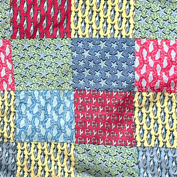 Vineyard Vines Patchwork 100% Cotton Faux Wrap Skirt 4 Nautical Preppy Vacay - Image 3