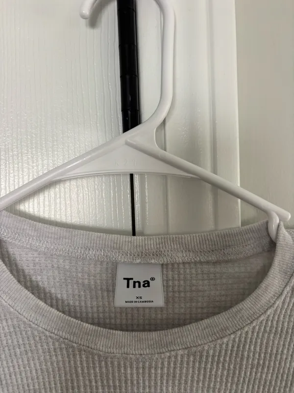 Aritzia TNA Long Sleeve Waffle - Image 2