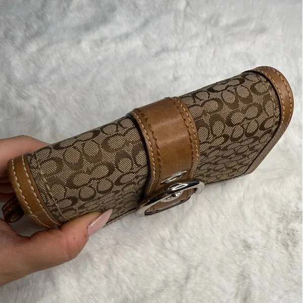 y2k Coach Vintage Brown Soho Buckle Wallet - Image 5