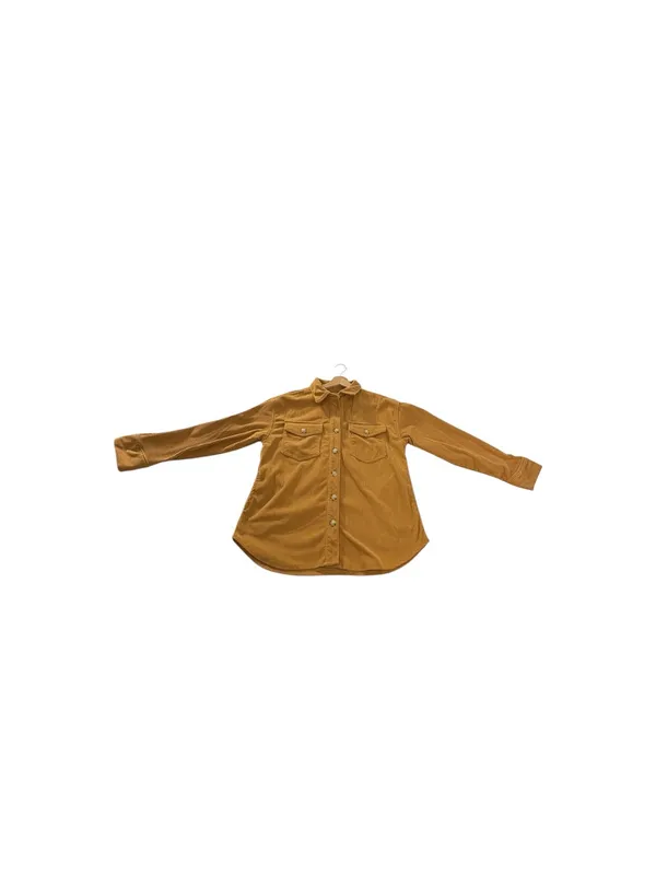 Berkley Jensen Women M Mustard Corduroy Shacket Overshirt Button Up Fall - Image 6