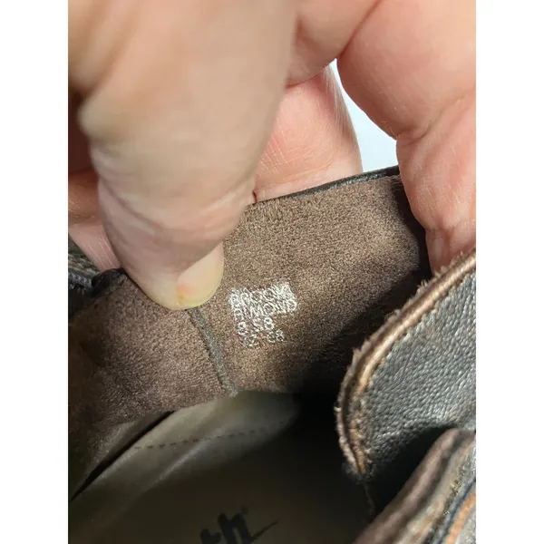 Earth brooks slouched‎ leather ankle boots women's size 8.5 casual boho neutral - Image 7
