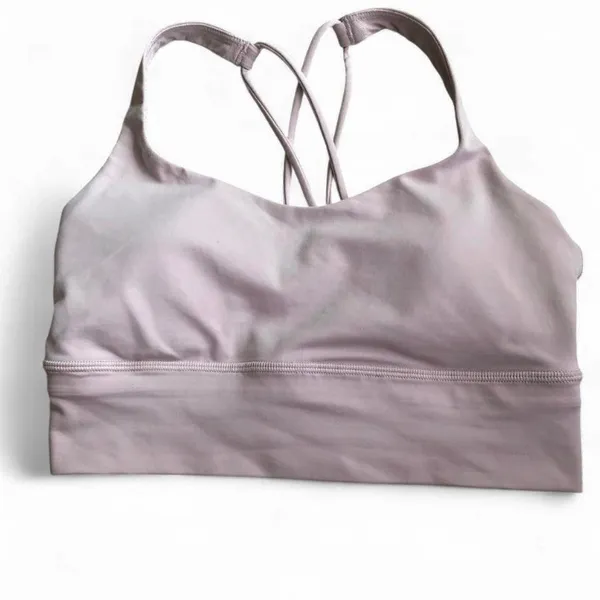 Lululemon Womens Free To Be Longline Sports Bra Flush Light Pink FUSP Sz 6 - Image 3
