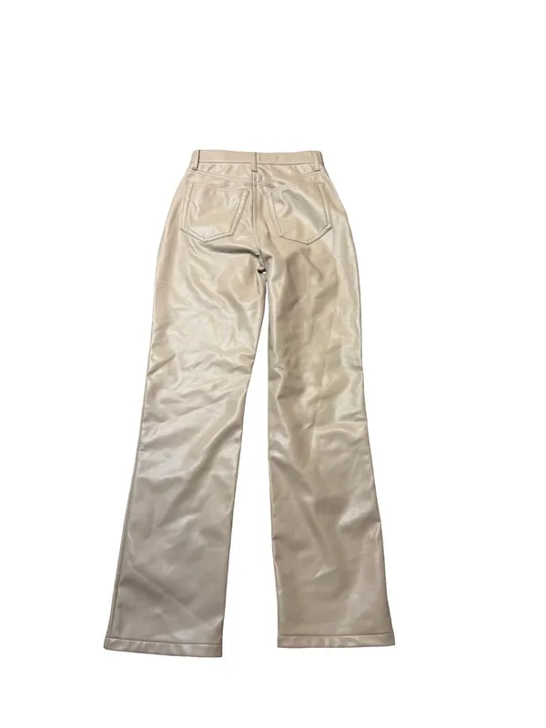 ✨ Abercrombie & Fitch‎ 90s Straight Ultra High Rise Vegan Leather Pants 25 ✨ - Image 3