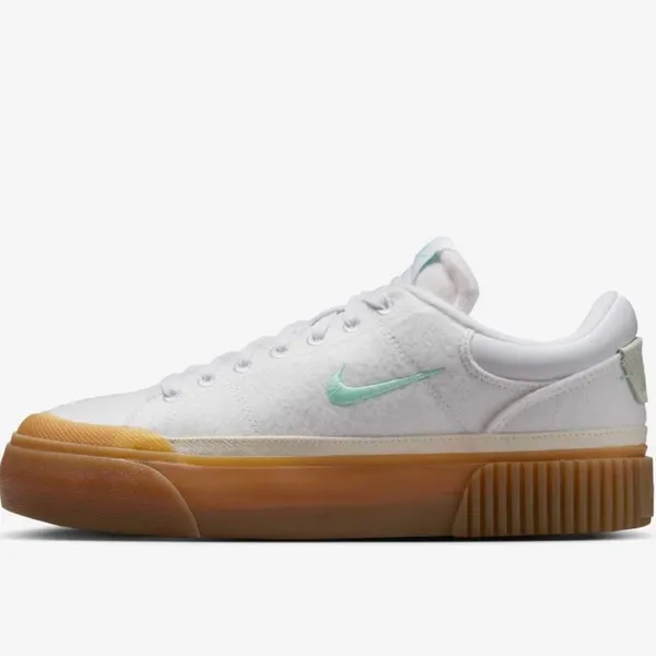 Nike Court Legacy Lift White Sneakers with Gum Soles and Mint Accents Size 8‎ - Image 2