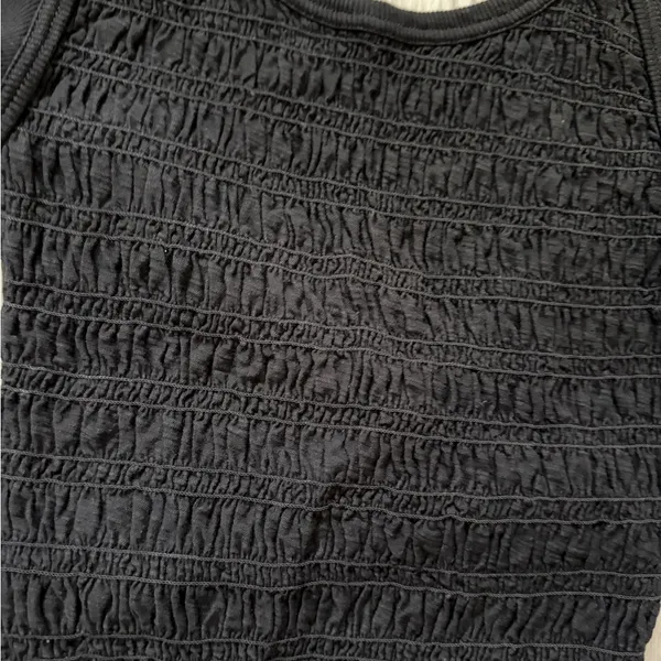 Free People FP Movement Final Mile Smocked Open Back Tee Black size xs - Image 8
