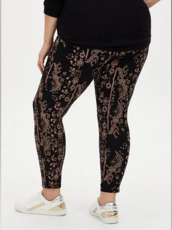 Torrid Signature Waist Premium Black Peach Geometric Leggings 2 2X 18 20 NWT - Image 3