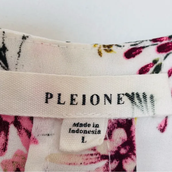 Pleione Women's Floral Print Sleeveless Blouse White Multi Size Large (L) - Image 8