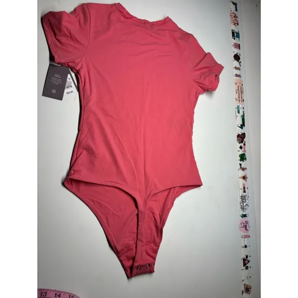 Auden Luxury Collection Coral Short Sleeve Bodysuit NWT - Image 2