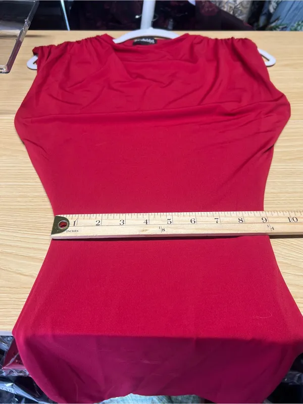 Mars The Label Red Draped Shoulder Mini Dress UK 4 / US 0 - Image 10