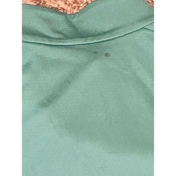 Nike Dri-FIT Women Full Zip Athletic Jacket Teal Green Mock Neck Large - Image 2