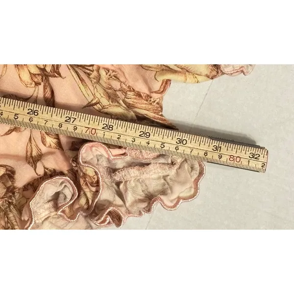 Agua Bendita peach floral long sleeve shorts cotton jumper skipper suit - Image 11