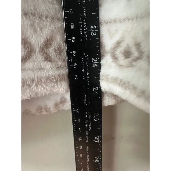 Eddie Bauer Womens Tan Fair Isle Plush Fleece Quarter Zip Pullover M - Image 7