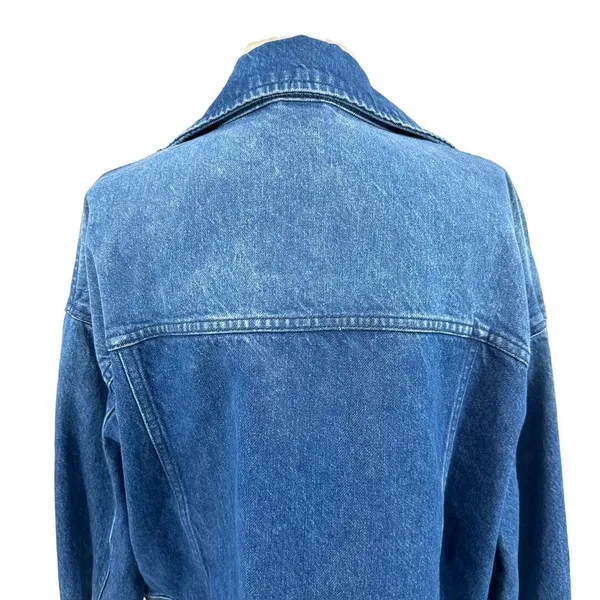Free People Crop Denim Trucker Jacket In Gemini Wash Size‎ Medium - Image 8
