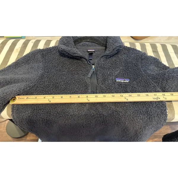 Patagonia Los Gatos 1/4 Zip Fleece Pullover Women's Medium Charcoal Grey Sherpa - Image 5