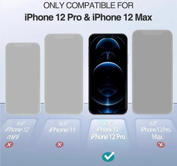 Luckymore Crystal Clear Case Compatible with iPhone 12/12 Pro - Image 2
