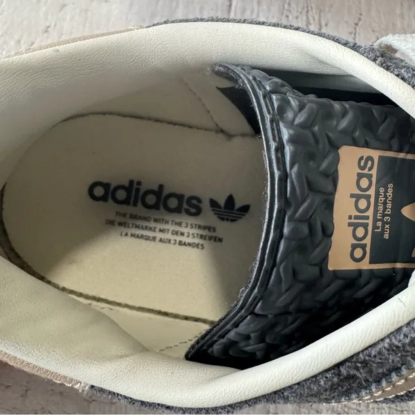 Adidas Gazelle Bold size 6 Grey/Magic Beige/Gum Platform Sneakers Suede Runs Big - Image 6