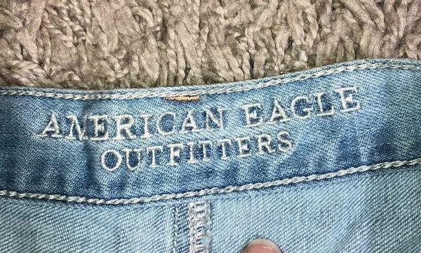 American Eagle distressed vintage high rise festival shorts light wash size 6​​ - Image 5