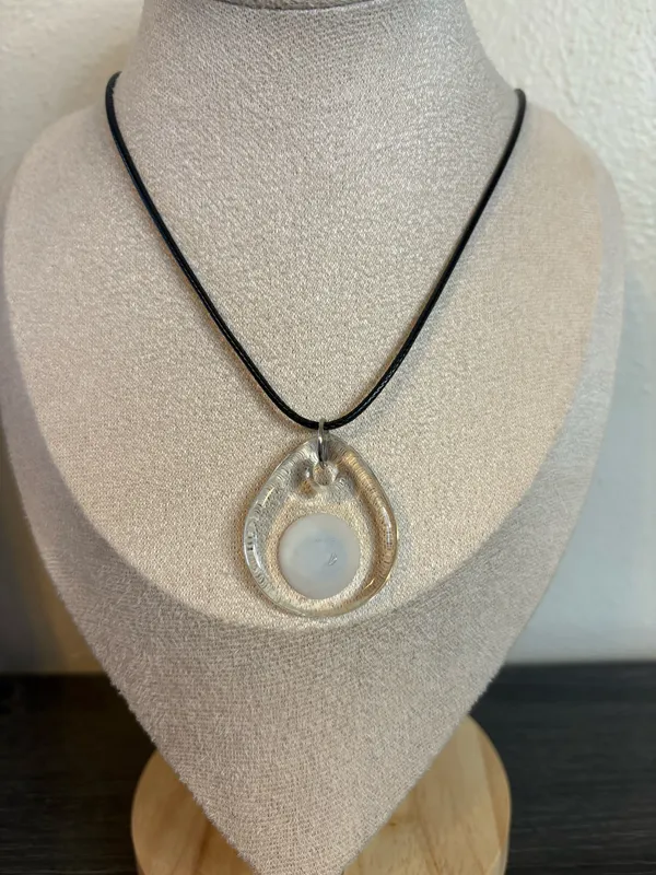 Handmade Clear Evil Eye Necklace  - Image 5