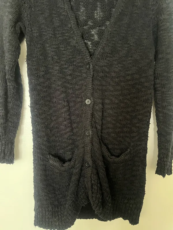 Sparkle & Fade Black knit button up cardigan - Image 2