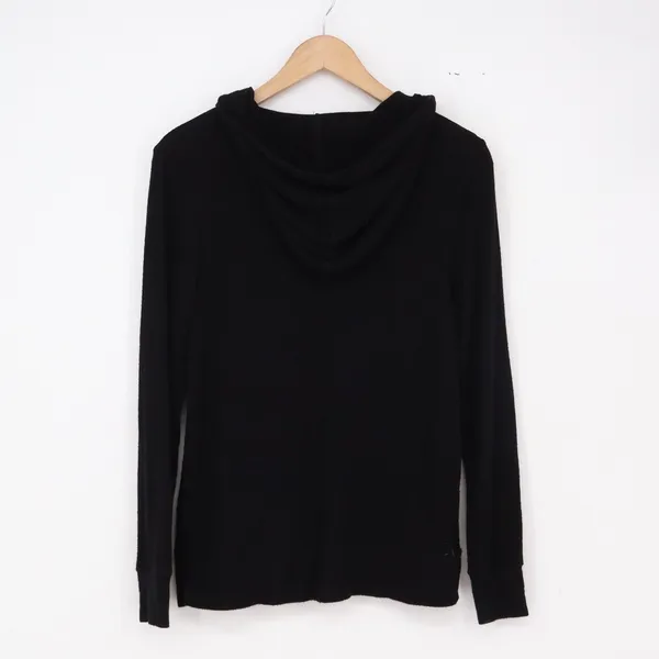 TART Hoodie Women's S Black Ruffle Pocket Long Sleeve Pullover Excellent - Image 4