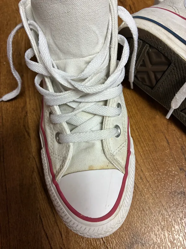 Converse White Mid-Top Sneakers - Image 3