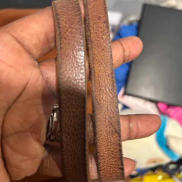 Madewell Elegant Brown Leather Tote Bag Genuine Leather see imperfection on bag - Image 13