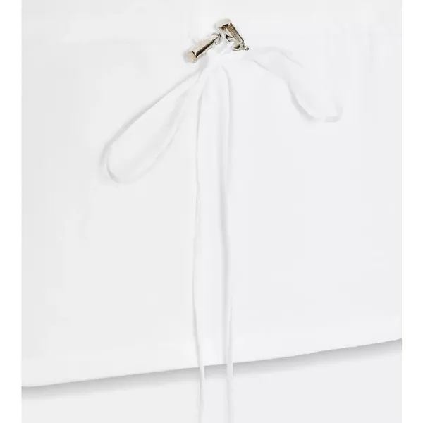 Zara NWT white heavy cotton tee shirt with drawstring waist peplum cinched waist - Image 10