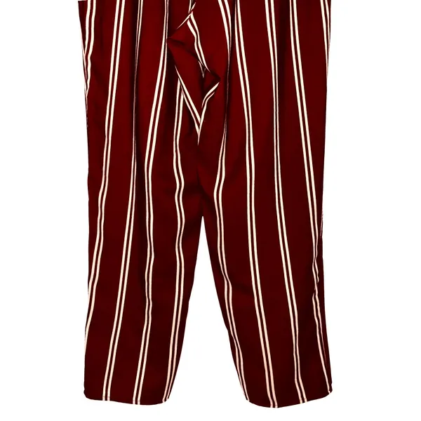 Honey Punch Wide Leg Boho Crop Pants Red & White Striped Trousers Size Small - Image 7