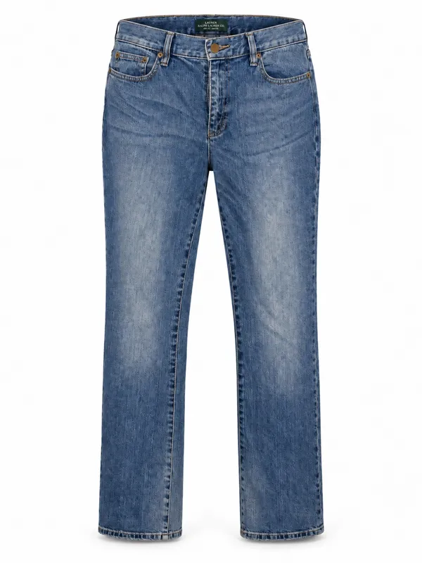 NWT Lauren Ralph Lauren Blue Straight-Leg Jeans Women’s 8 - Image 2