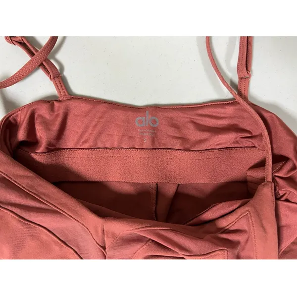 ALO Yoga Rust V-Neck ‘Ally Fitted Tank’ Top Cami Camisole Shirt Size S ✨ - Image 5