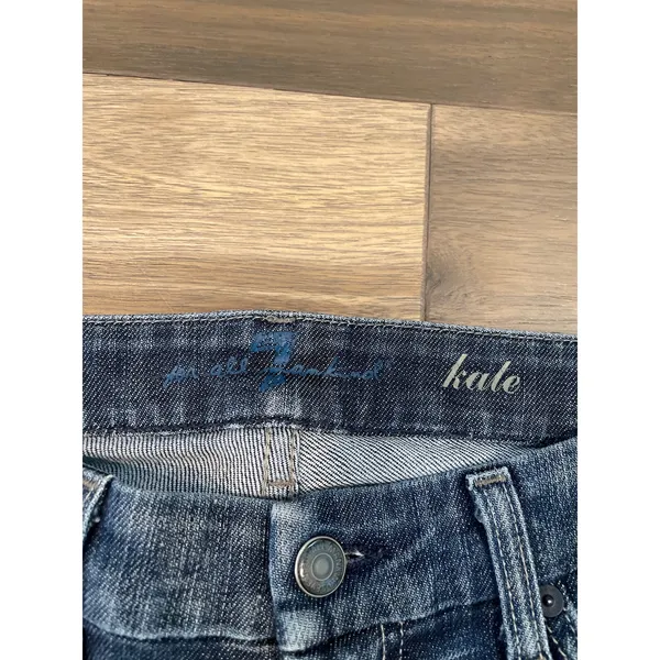 7 For All Mankind The Kate Straight‑Leg Jeans Size Dark Wash Made in USA - Image 4